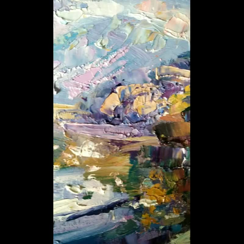 Italy Painting 意大利景观 Landscape Original Artwork Riomaggiore Impressionism 油畫原作 - 海報/掛畫/掛布 - 其他材質 多色