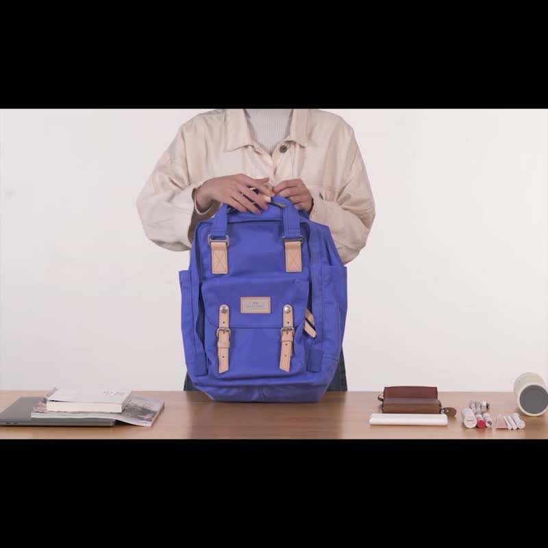 【DOUGHNUT】Macaron NT Large Capacity 14-inch Backpack Water-Repellent/Hazy X Morning Light - กระเป๋าแล็ปท็อป - ไนลอน สึชมพู