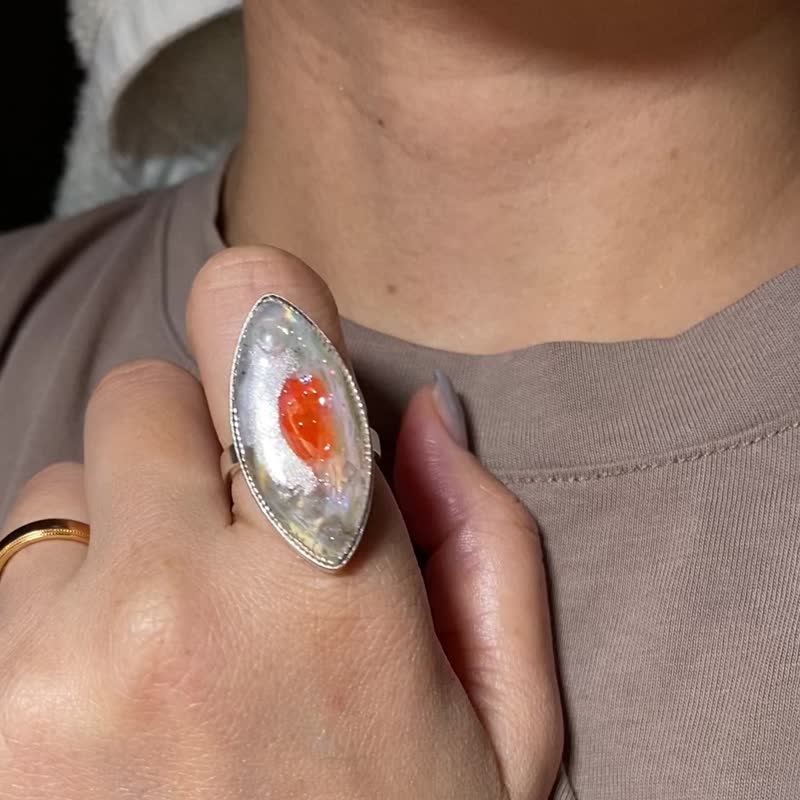 Xingchen Feeling Resin Silver Ring 08 - แหวนทั่วไป - เงิน สีเงิน