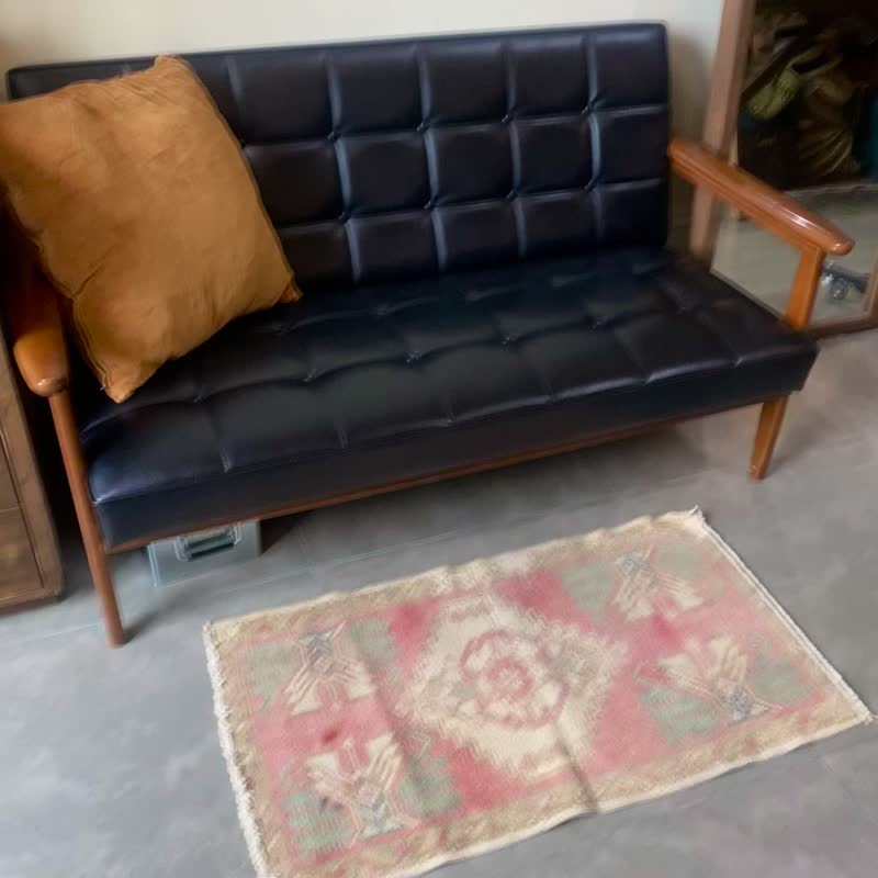 Vintage土耳其人手編織地毯/Vintage Rug/中古/地墊 - 地墊/地毯 - 棉．麻 多色