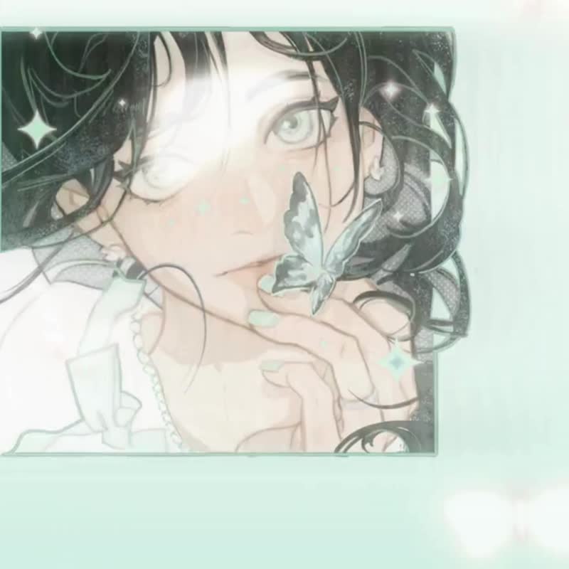 星砂2 少女の瞳 夏色の気持ち 漫畫風 PET 和紙膠帶 貝殼光 - 紙膠帶/和紙/PET - 其他材質 多色