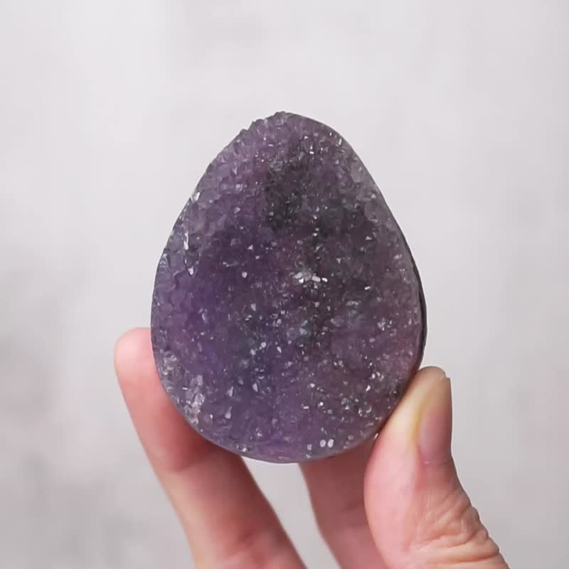 中小型紫晶蛋 // 智慧 財富 // 水晶蛋 水晶擺飾 贈底座 - 擺飾/家飾品 - 水晶 紫色