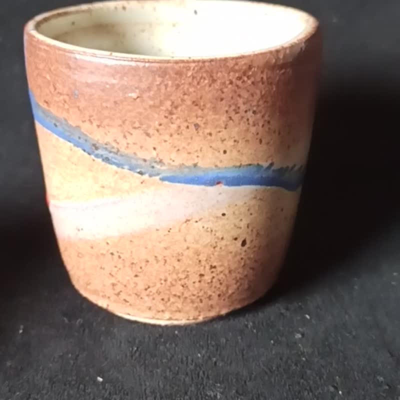 Colorful glazed pottery hand-drawn tea cup - ถ้วย - ดินเผา หลากหลายสี