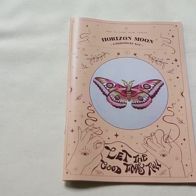 Moth Embroidery Kits (English version booklet) - Knitting, Embroidery, Felted Wool & Sewing - Thread 