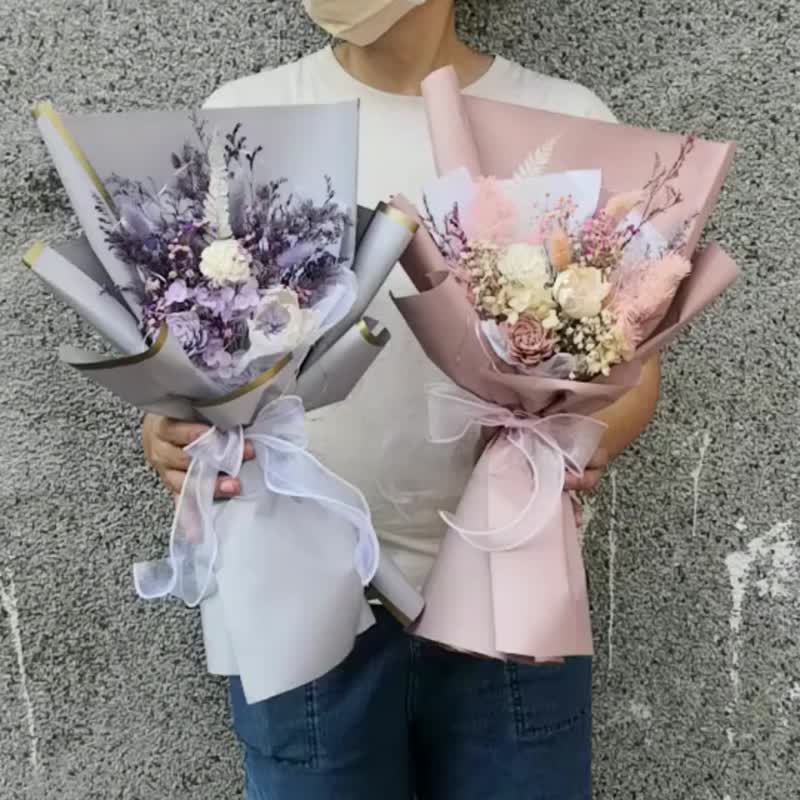 七夕花束 女友花束 情人節花束 七夕禮物 乾燥花束/新莊花束/永生 - 乾燥花/永生花 - 植物．花 