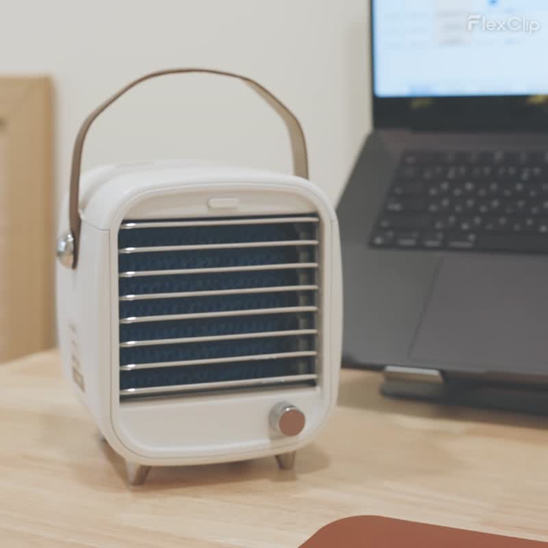 ROOMMI 迷你空調冰冷扇 風扇 小風扇 - 電風扇 - 橡膠 白色