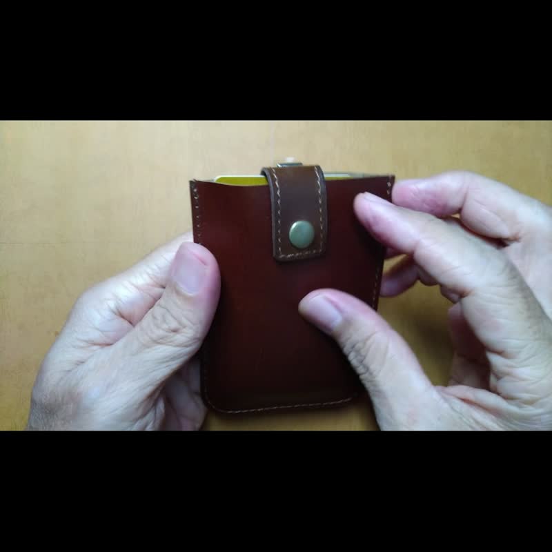 ......5 card slots pull-out credit card holder and business card holder (2).......... - ID & Badge Holders - Genuine Leather 