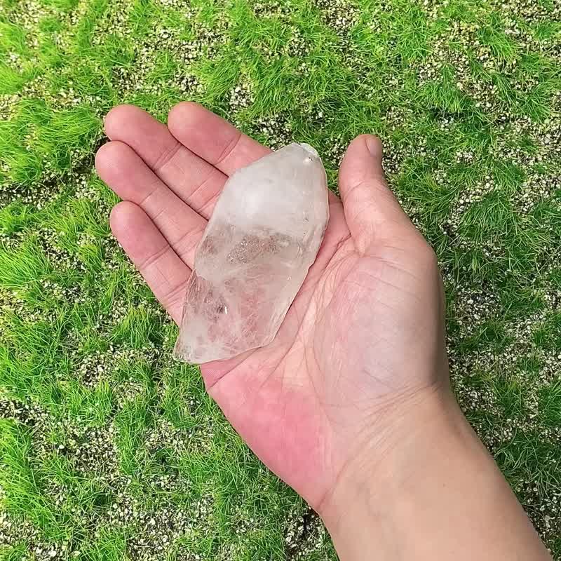 天然異象白水晶共生螢石及黃銅礦 消磁淨化 招財開運 淨化氣場 - 擺飾/家飾品 - 水晶 多色