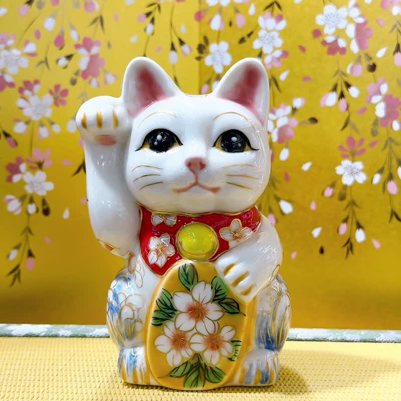 【狐緣萬富】日本清水燒招財貓 | 鯉一番 - 擺飾/家飾品 - 瓷 白色
