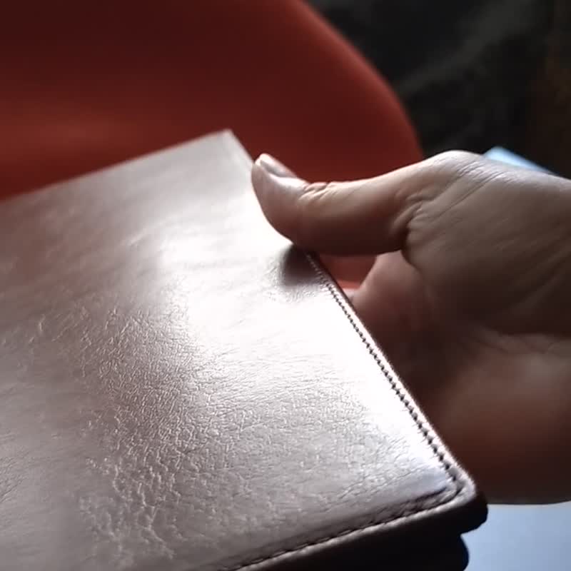 【合約收納夾】│尺寸A4│義大利皮革 │x47 - 文件夾/資料夾 - 真皮 咖啡色