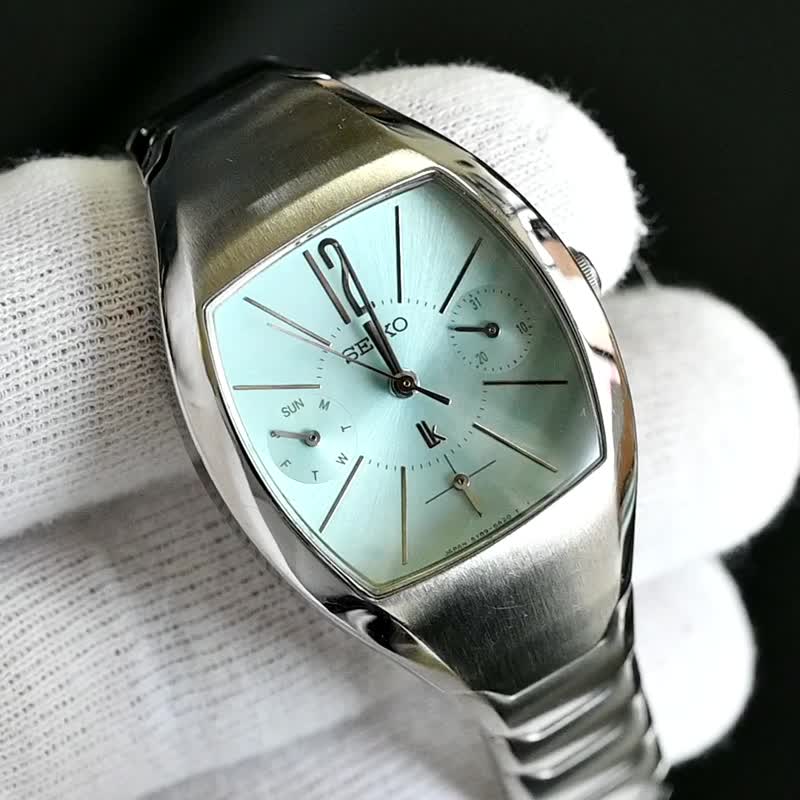 Free Shipping SEIKO LUKIA Light Blue Women's Quartz Watch Triple Calendar japan - Women's Watches - Stainless Steel Blue