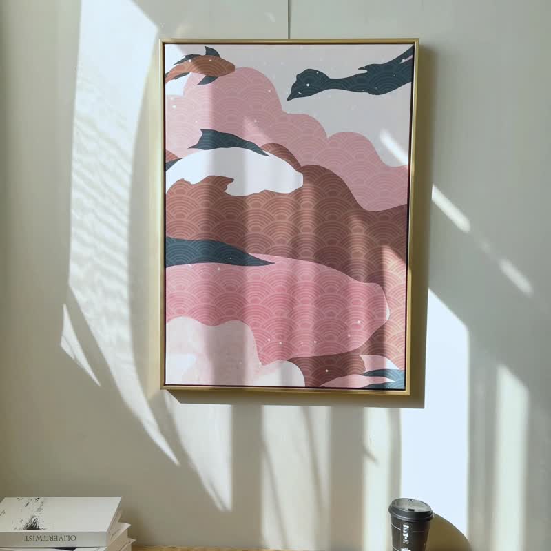 [Slightly Imperfect Special Offer] [Clearance Item] The Little Prince • Love and Independence - Winter Snowman Wall Art / Room Decor - โปสเตอร์ - ผ้าฝ้าย/ผ้าลินิน สีน้ำเงิน