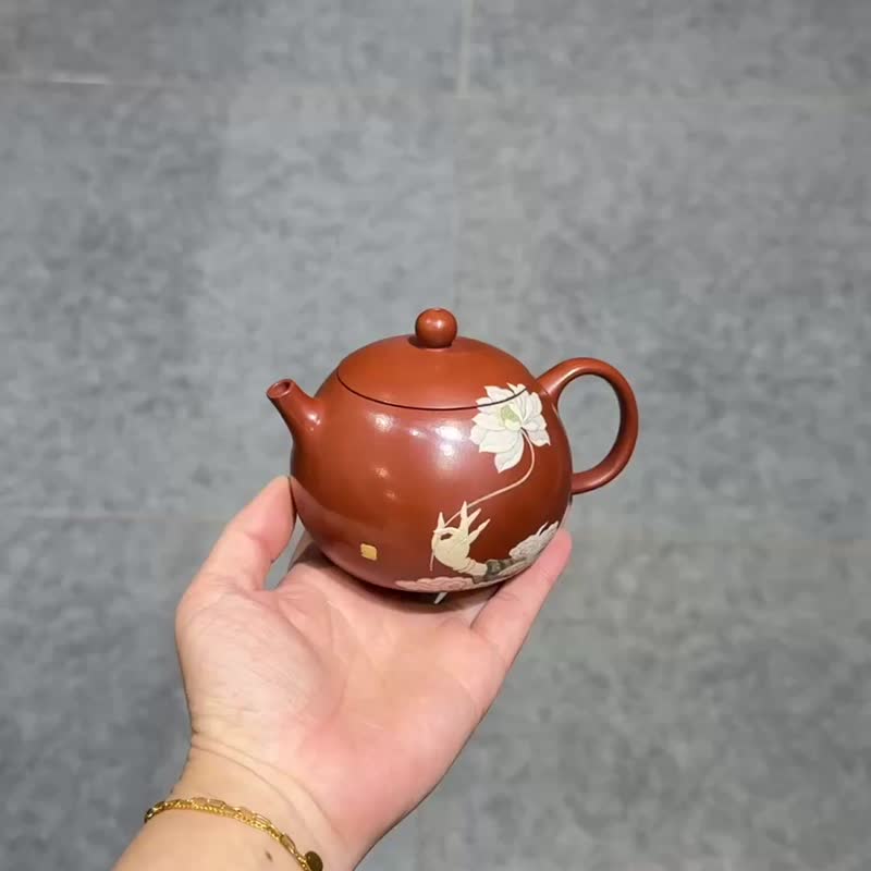錦珠 全手工 容量200cc 朱泥凝練簡約利落不失典雅盈盈一握 - 茶壺/茶杯/茶具 - 陶 咖啡色