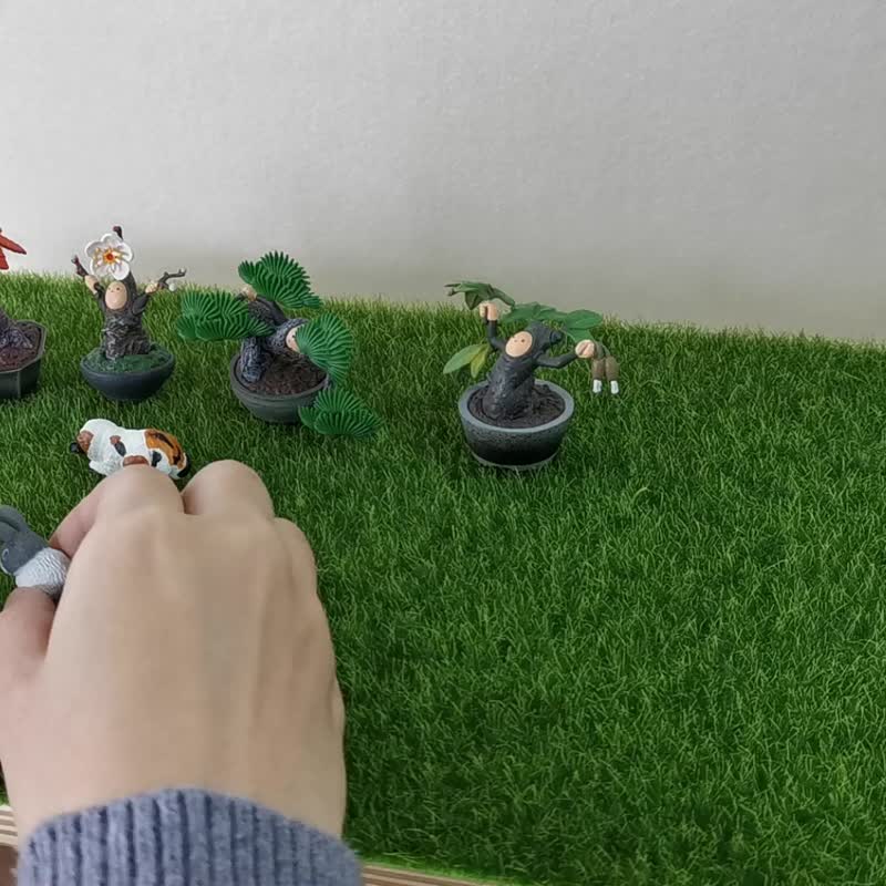 優惠組【聖誕禮物】輕草地螢幕架+無框相框 草皮擺飾 婚禮小物 - 擺飾/家飾品 - 木頭 綠色