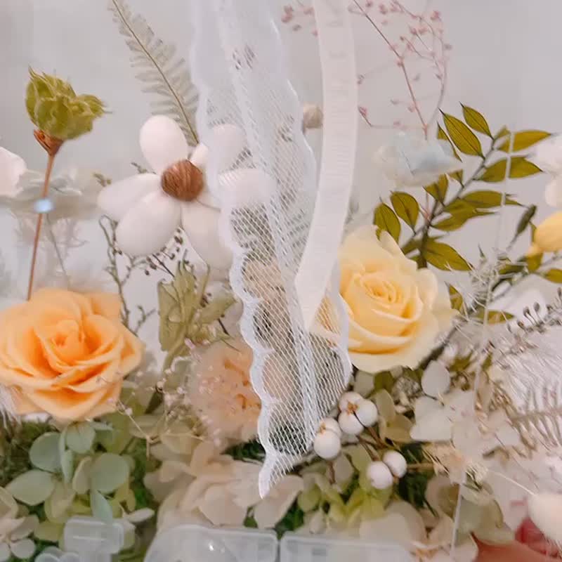 Love永生花.開幕.生日情人節告白520 - 乾燥花/永生花 - 植物．花 黃色