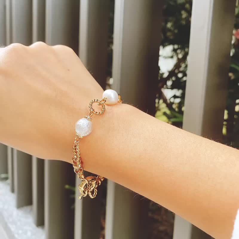 【Cinnamonmon】Roman Holiday Essential Oil Bracelet | Essential Oil Jewelry/Fragrance Jewelry/ - สร้อยข้อมือ - แก้ว 