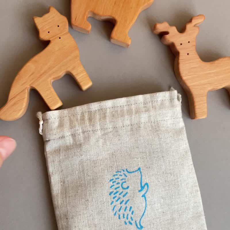 木製林地森林動物玩具、嬰兒送禮會禮物 - 寶寶/兒童玩具/玩偶 - 木頭 