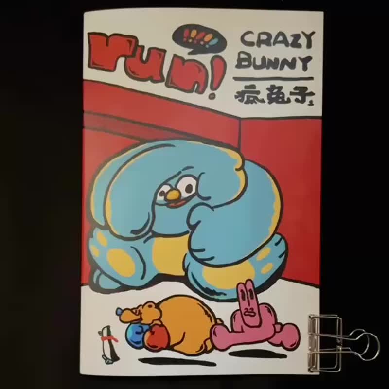 Dustwo original canvas bag | Crazy Rabbit funny and cute illustration zine - Posters - Paper Multicolor