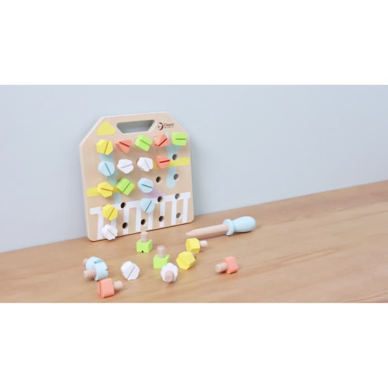 Screw Board - Kids' Toys - Wood Multicolor