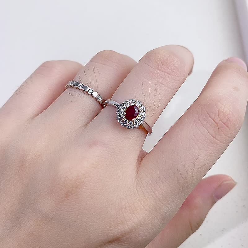 Ruby silver ring - General Rings - Gemstone Red