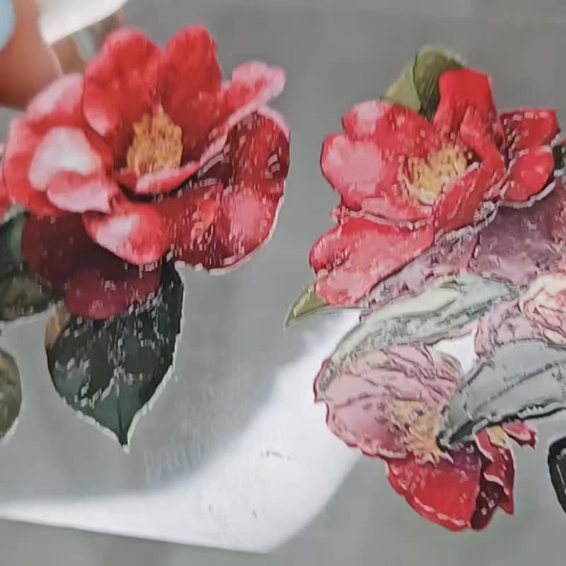 Camellia masking tape - 紙膠帶/和紙/PET - 其他材質 