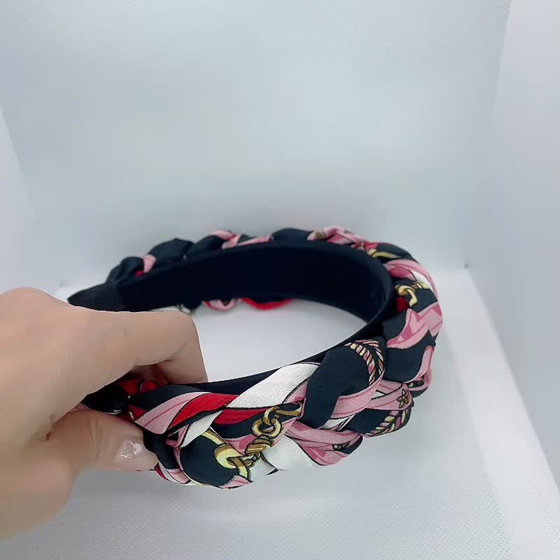 手工塑形減壓髮箍 -NG玫瑰 - 髮箍/髮帶 - 聚酯纖維 