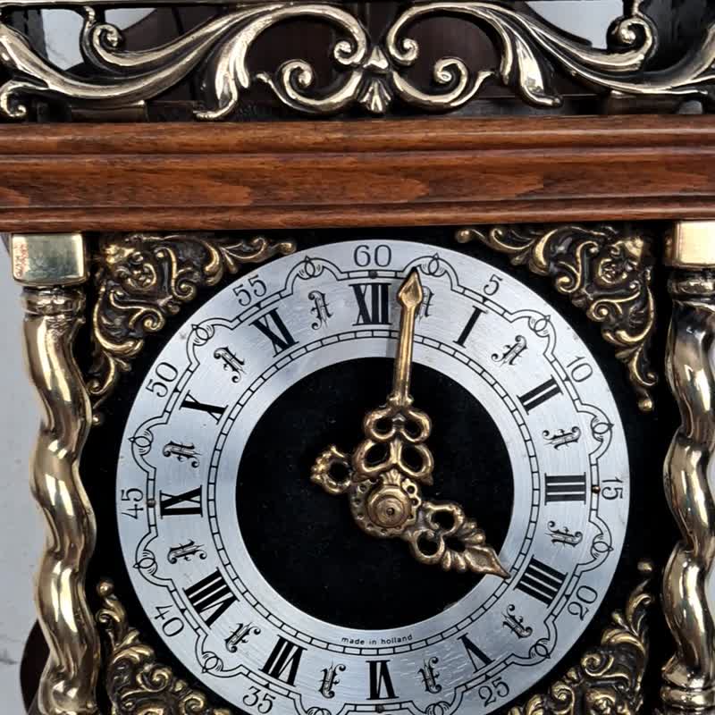 Zaanse Dutch Wall Clock Vintage Antique 8 day (Warmink WUBA Junghans Era) - 時鐘/鬧鐘 - 木頭 咖啡色