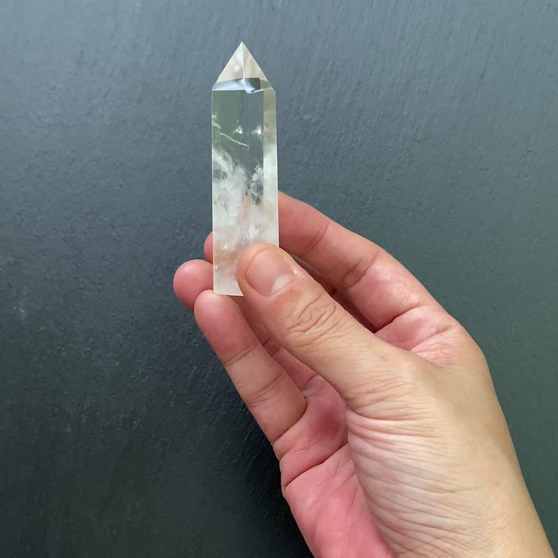 天然冰透白水晶能量柱 消磁淨化 淨化氣場 快速出貨 - 擺飾/家飾品 - 水晶 多色
