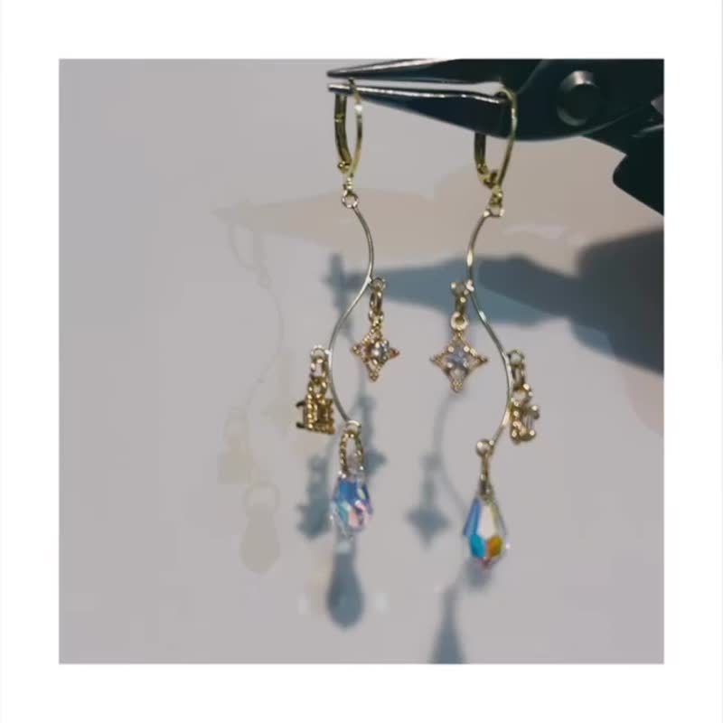 Christmas Fantasy Crystal Earrings - Earrings & Clip-ons - Crystal Transparent