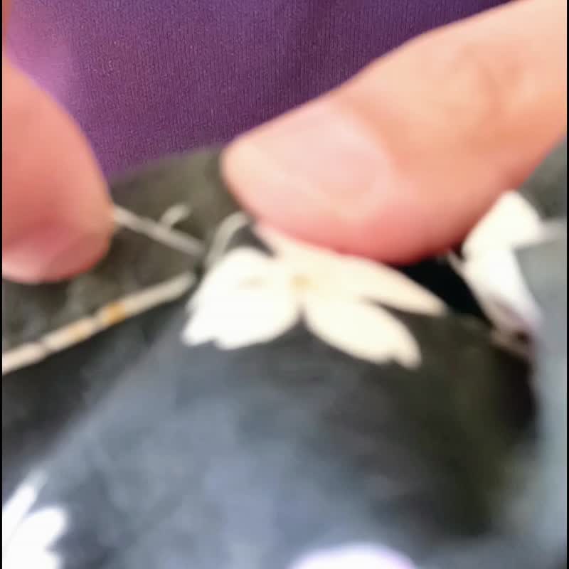 【日系・ハンドメイド】桜 レトロ 和装 着物 羽織 和服外套 ガウン 上衣 シャツ ユニセックス メンズ カップル - 帽T/大學T - 棉．麻 黑色