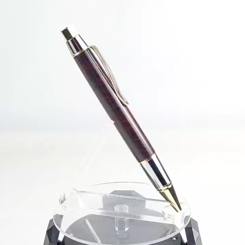 Slightly concave cocobolo press ball pen/handmade ball pen/KOBE handmade pen - ปากกา - ไม้ สีนำ้ตาล