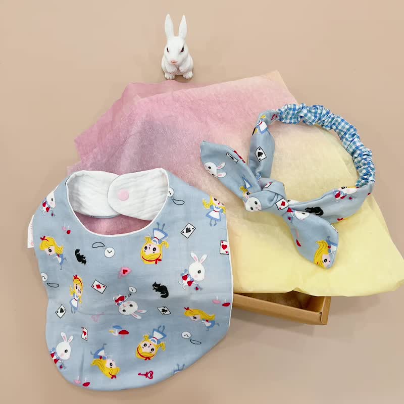 Sweet Alice Baby Full-Month Shower Gift Box - ของขวัญวันครบรอบ - ผ้าฝ้าย/ผ้าลินิน สีน้ำเงิน