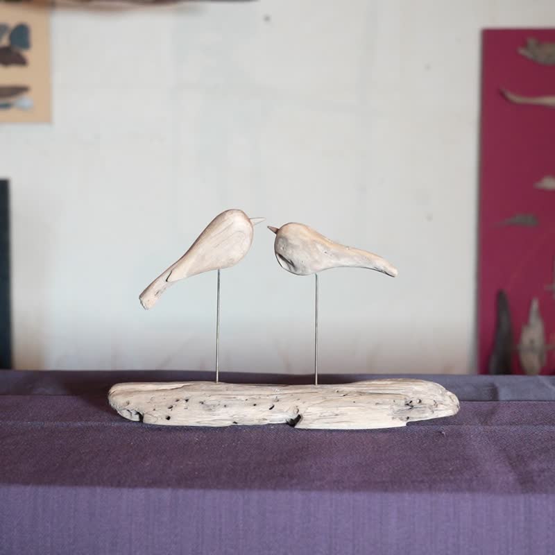 Why not take flight into the world with driftwood birds Wooden birds,  bird - ของวางตกแต่ง - ไม้ 