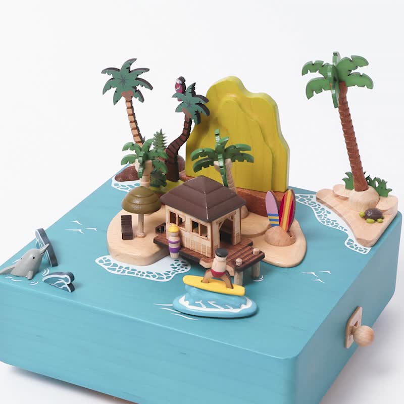 【陽光海島假期】城市音樂盒 旅行 | Wooderful life - 擺飾/家飾品 - 木頭 多色