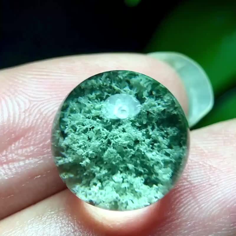 純天然巴西聚寶盆綠幽靈單珠  13mm綠幽靈單珠  可配多寶  無紅皮 - 擺飾/家飾品 - 水晶 