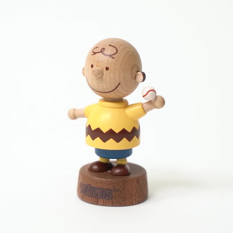 Mini Bobblehead - Charlie Brown + Snoopy + Olaf + Belle - ของวางตกแต่ง - ไม้ หลากหลายสี