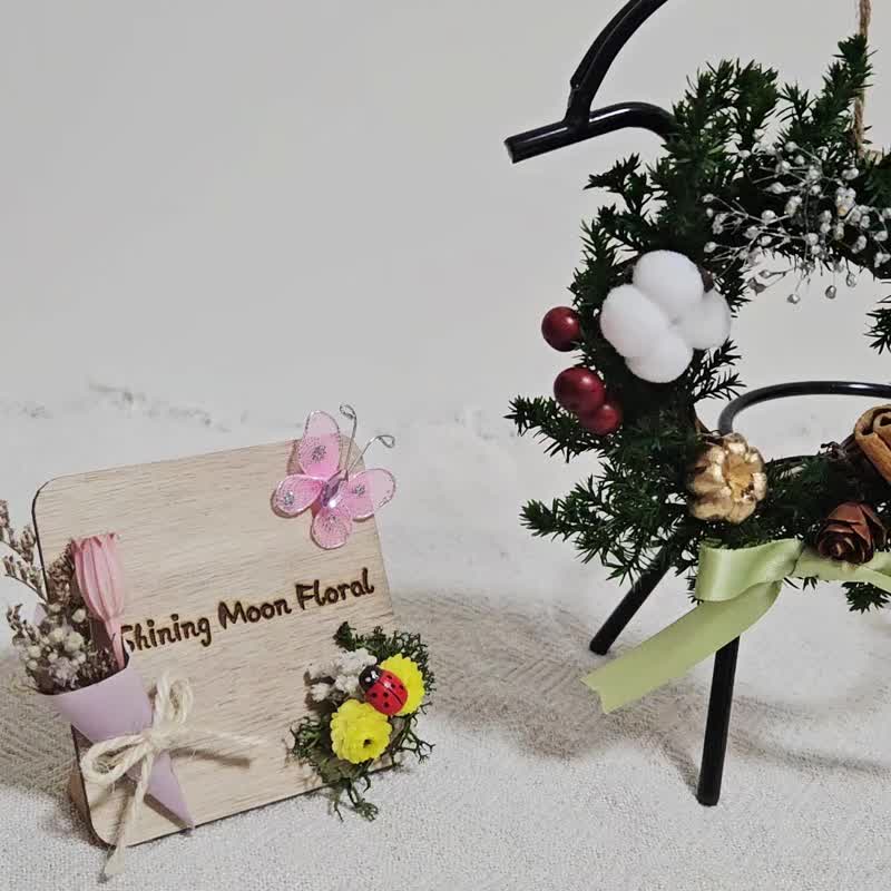 皎月有花  永生迷你聖誕小花圈 - 乾燥花/永生花 - 植物．花 