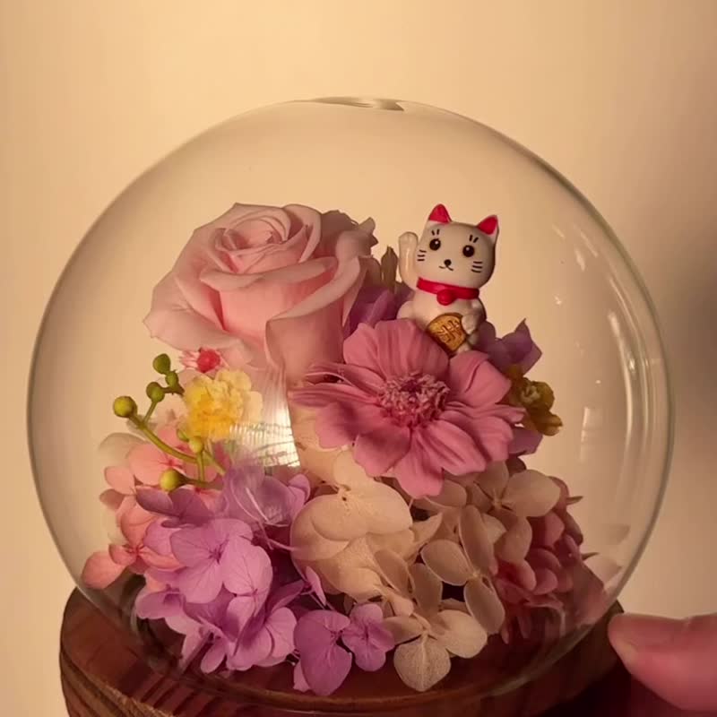 Preserved Flower Glass Cover | Lucky - ช่อดอกไม้แห้ง - พืช/ดอกไม้ 