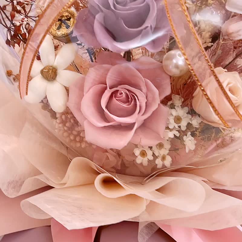 愛心啵啵求永生花.開幕情人節.生日.登記結婚.居家布置新居落成 - 乾燥花/永生花 - 植物．花 粉紅色