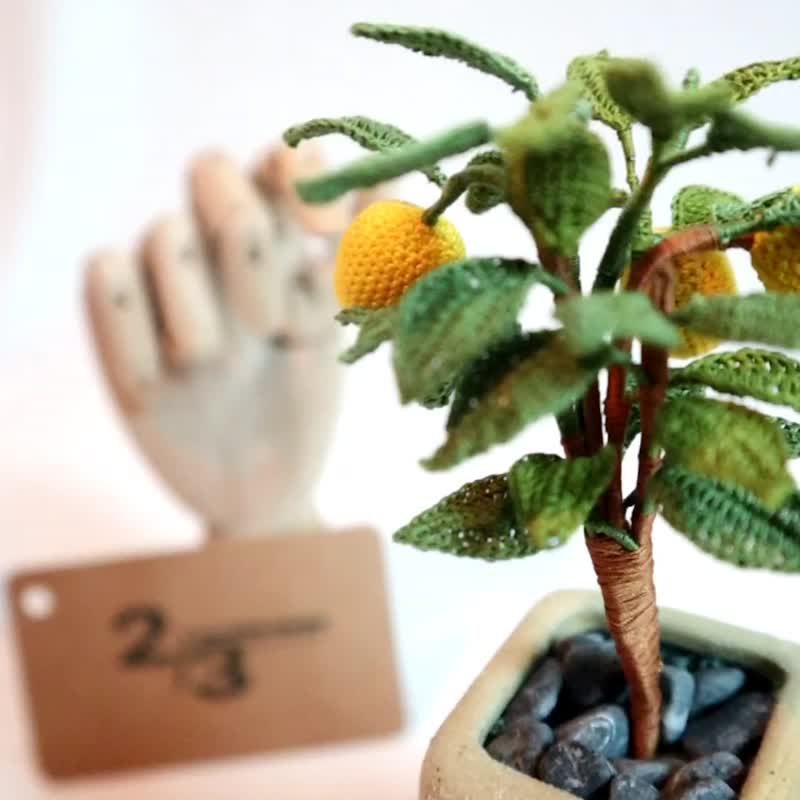 Crochet Lemon Tree potted plant - Plants - Cotton & Hemp 