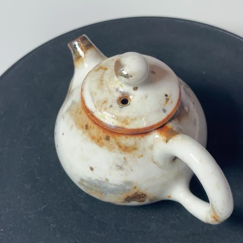 鼠志野鎏金壺-開片系列-容量約130ml - 茶壺/茶杯/茶具 - 陶 