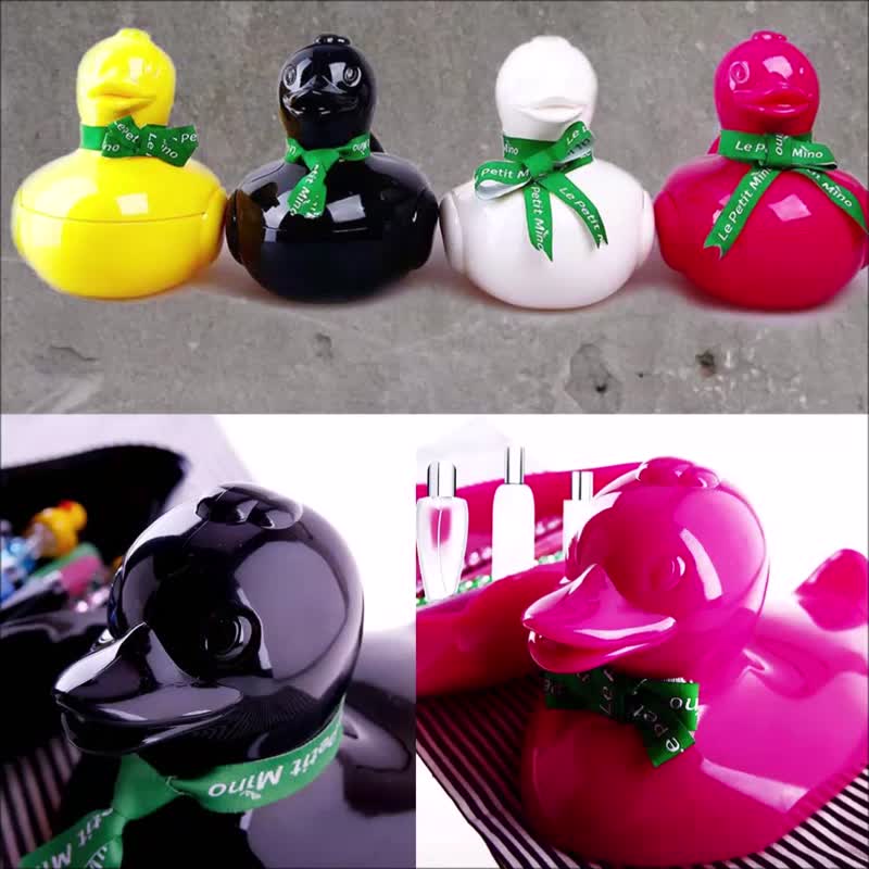 Big Q Duck Face Mask Storage Box Sundries Vanity Desktop Organizer - Pottery & Ceramics - Other Materials Multicolor
