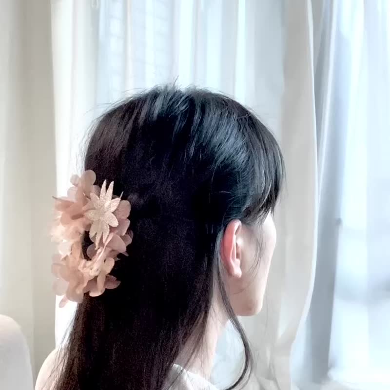 花圈 髮夾 頭飾 【磨毛編織】 - 髮夾/髮圈 - 其他人造纖維 咖啡色