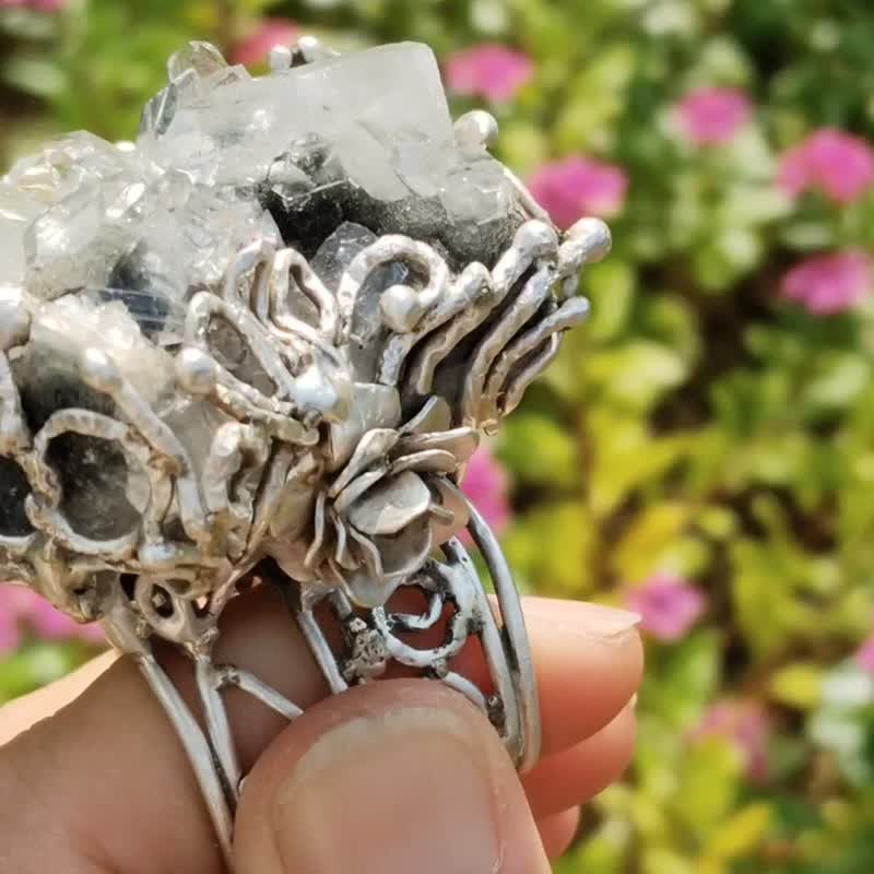 Apophyllite Silver Ring - General Rings - Sterling Silver 