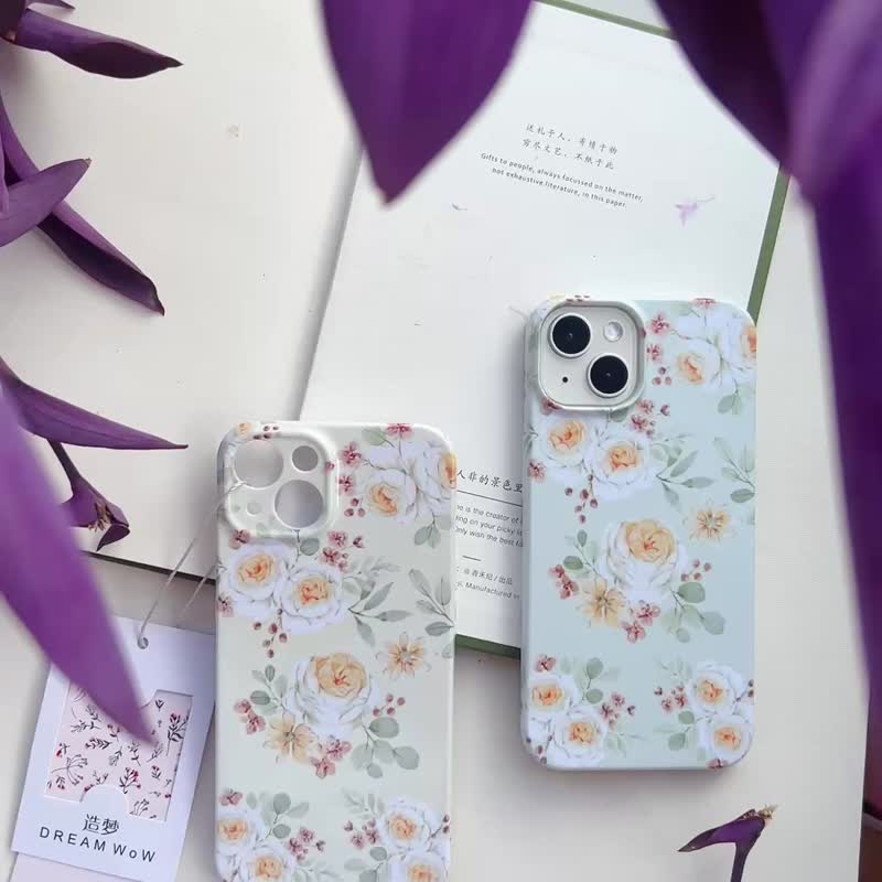 Mowan Dreams Original Mobile Phone Case Hand-painted Illustration Watercolor Paint Film Mobile Phone Case Apple Android Soft and Hard Case - เคส/ซองมือถือ - ซิลิคอน สีเงิน