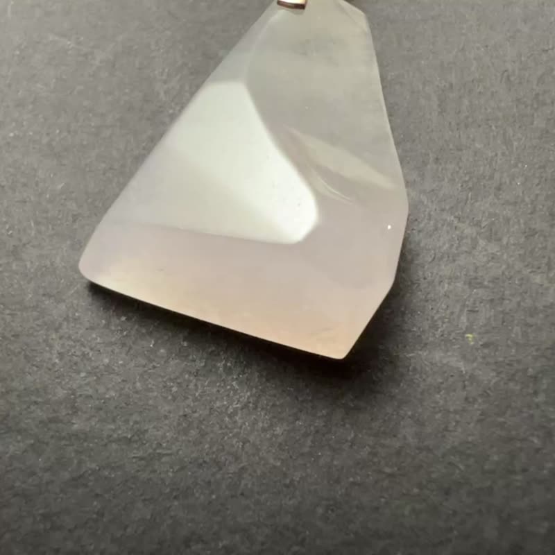純粹 | 冰種隨型墜 含18K玫瑰金鍊 - 項鍊 - 玉石 透明