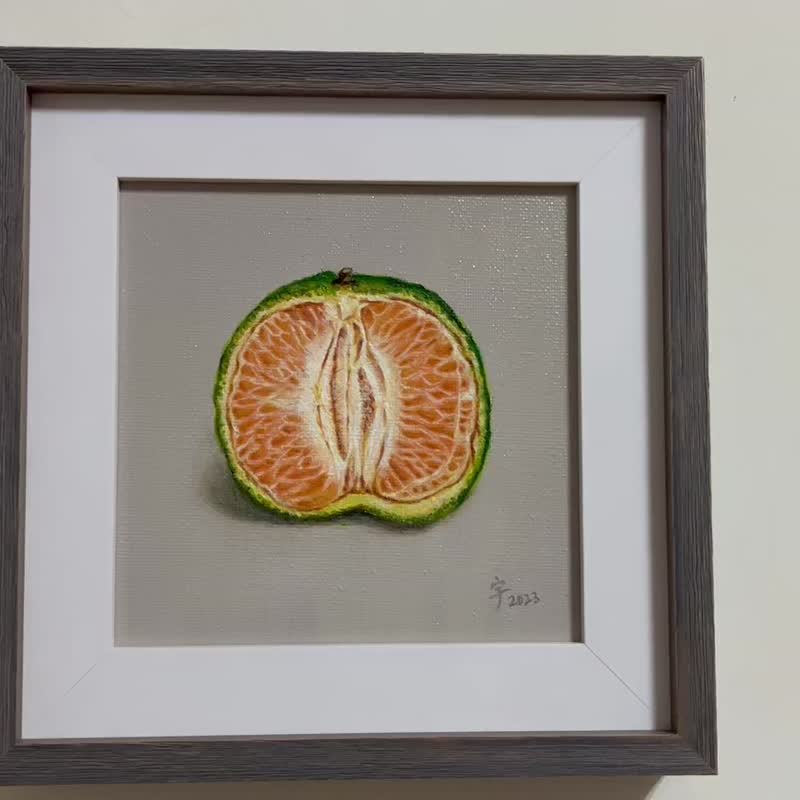 Original oil painting | framed | Fruit series_Orange-2 - Posters - Other Materials 