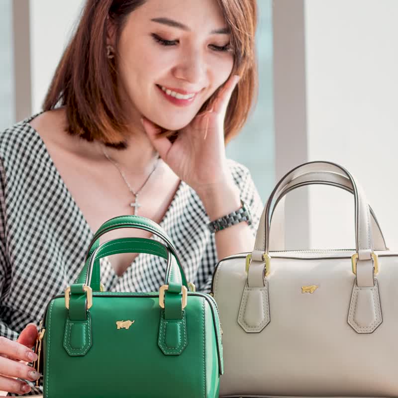 [Free gift bag] Keluo-A small cross-body bag-Sundial Yellow/BF834-35-SD - Handbags & Totes - Genuine Leather Orange