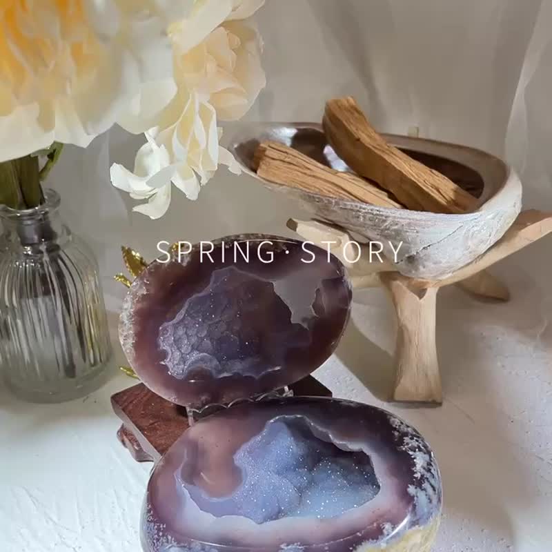 Crystal Agate Treasure Pot, Rare Fine Sand Starry Sky Pot, Fully Polished - Items for Display - Crystal 