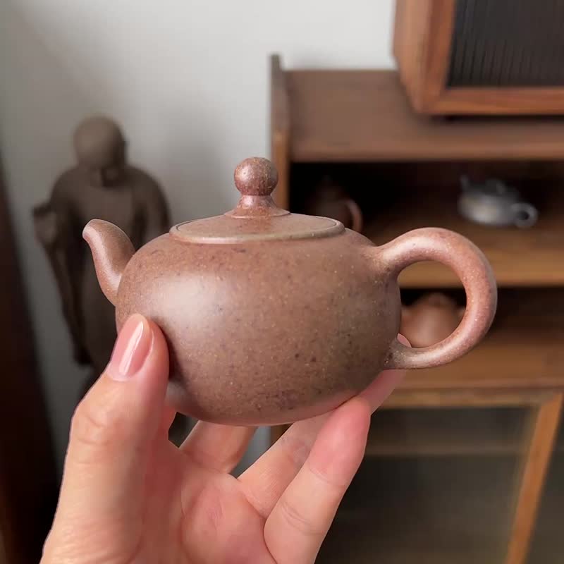 一粒珠 特高温 200cc 原矿紫泥高温烧 老味十足 气孔延展 透气 - 茶壺/茶杯/茶具 - 陶 灰色